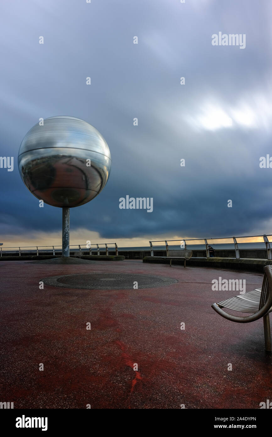 The giant Mirror Ball on Blackpool Promenade Stock Photo Alamy
