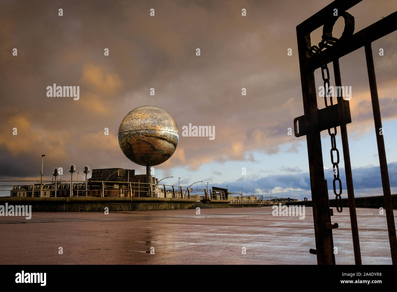 The giant Mirror Ball on Blackpool Promenade Stock Photo Alamy