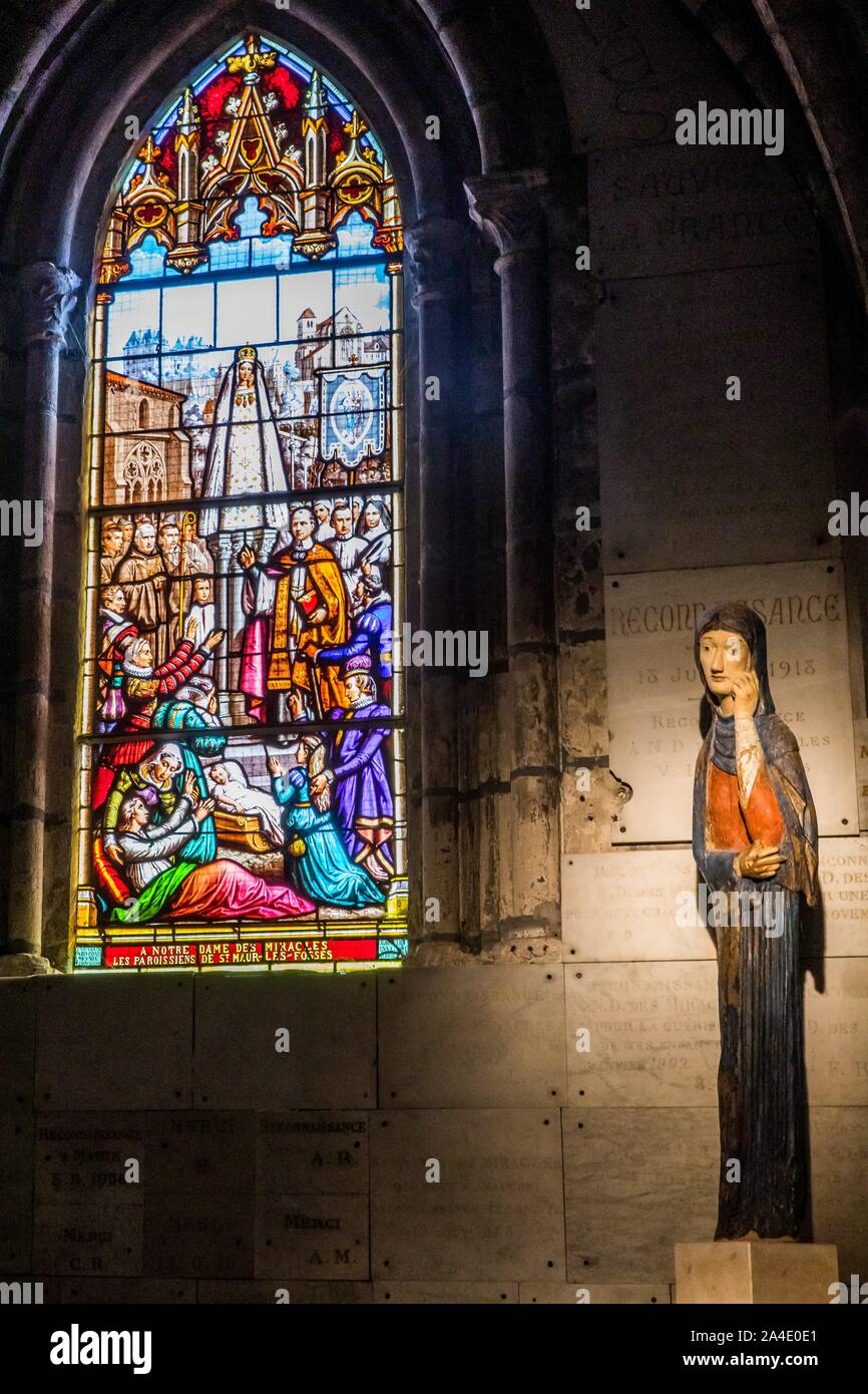 STATUE OF NOTRE DAME DES MIRACLES (OUR LADY OF MIRACLES), SAINT NICOLAS ...