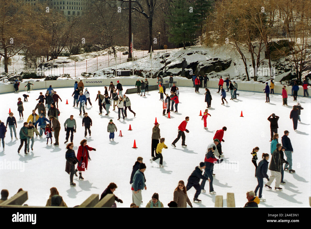 Ice Skating in Central Park New York Stock Photo Alamy