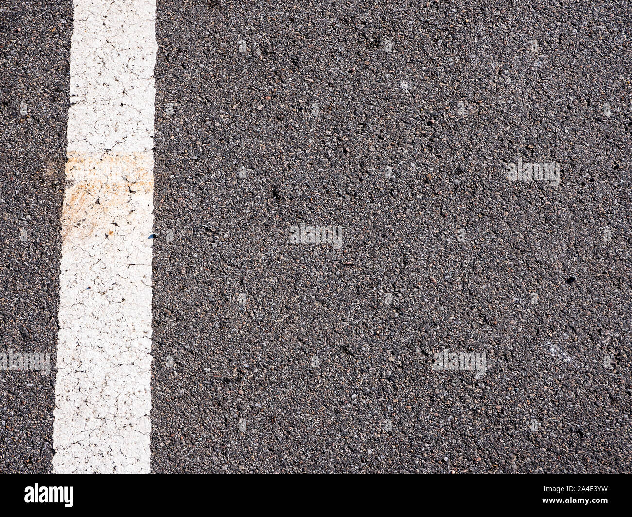 white lines with dark asphalt road Stock Photo
