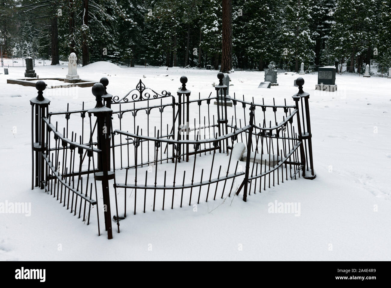 The town cemetery in the old mining town of Johnsville, now largely