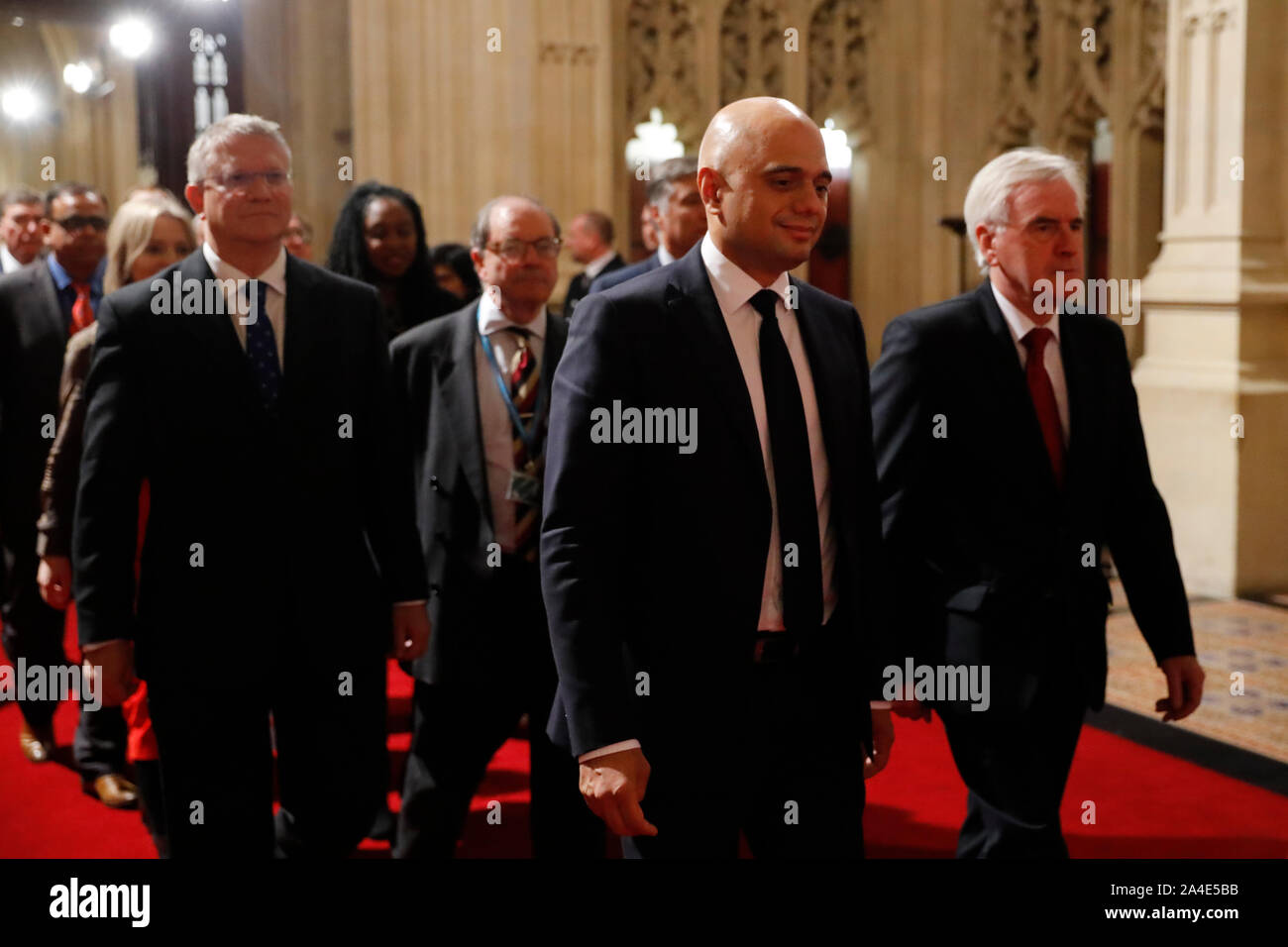Members parliament walk through peers lobby hires stock photography