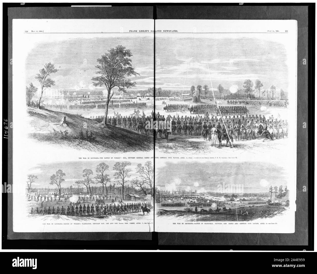 The war in Louisianathe Battle of Pleasant Hill, between General