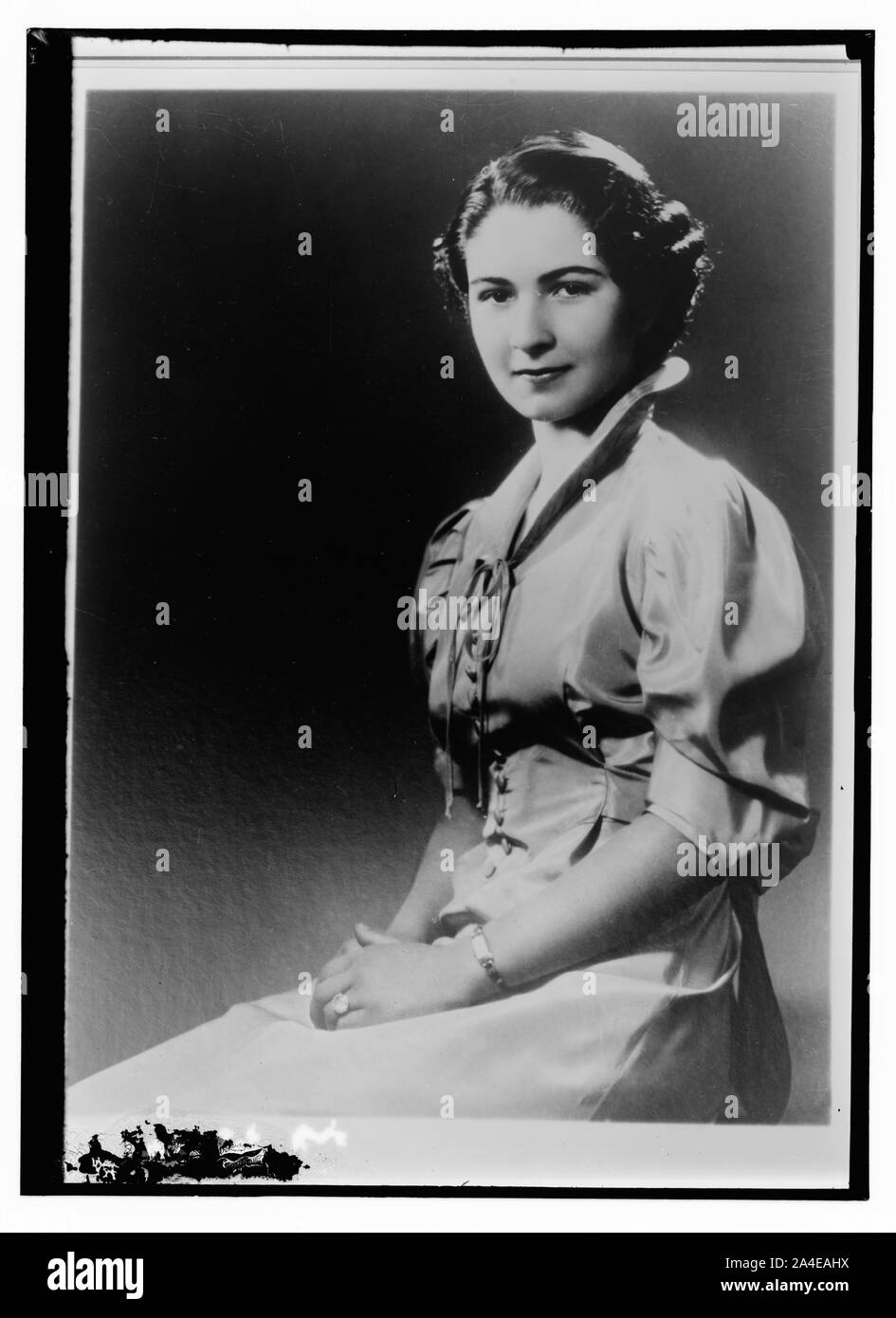 The wife of King Farouk of Egypt Stock Photo