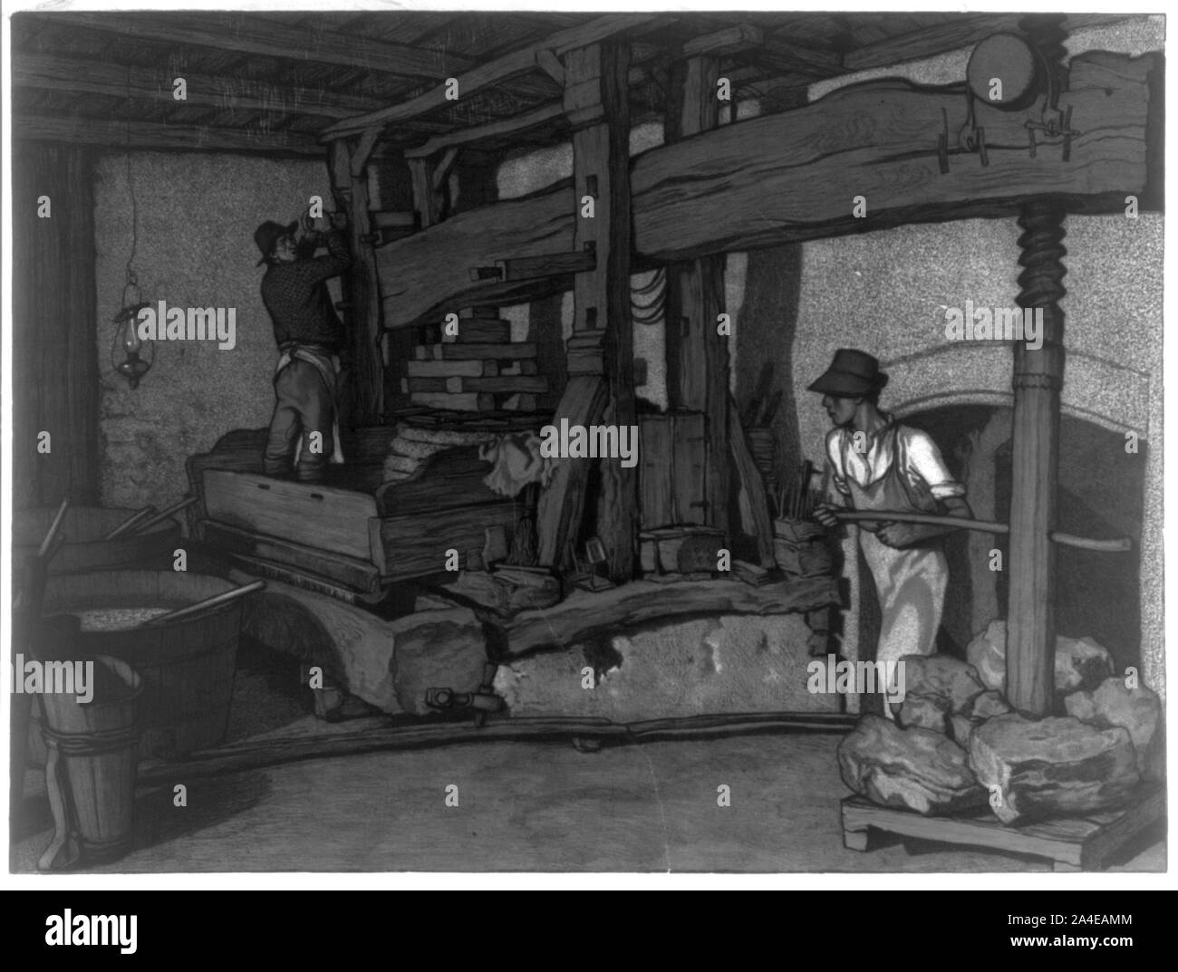 The wine press Stock Photo Alamy