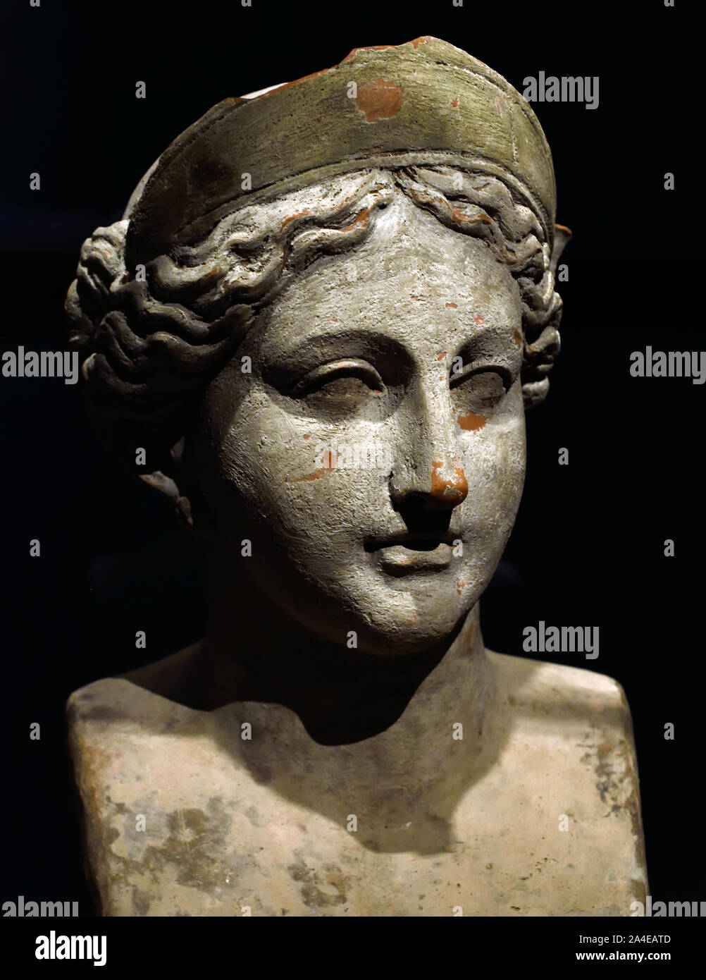 Head of Juno, 19th Century, Italian, Italy.( Juno (mythology), the Roman goddess of marriage and queen of the gods ) Stock Photo