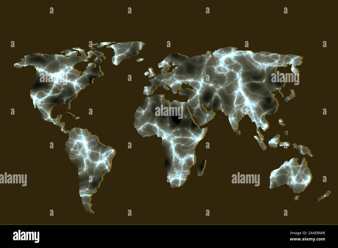 Roughly sketched out world map as global business concepts Stock Photo ...