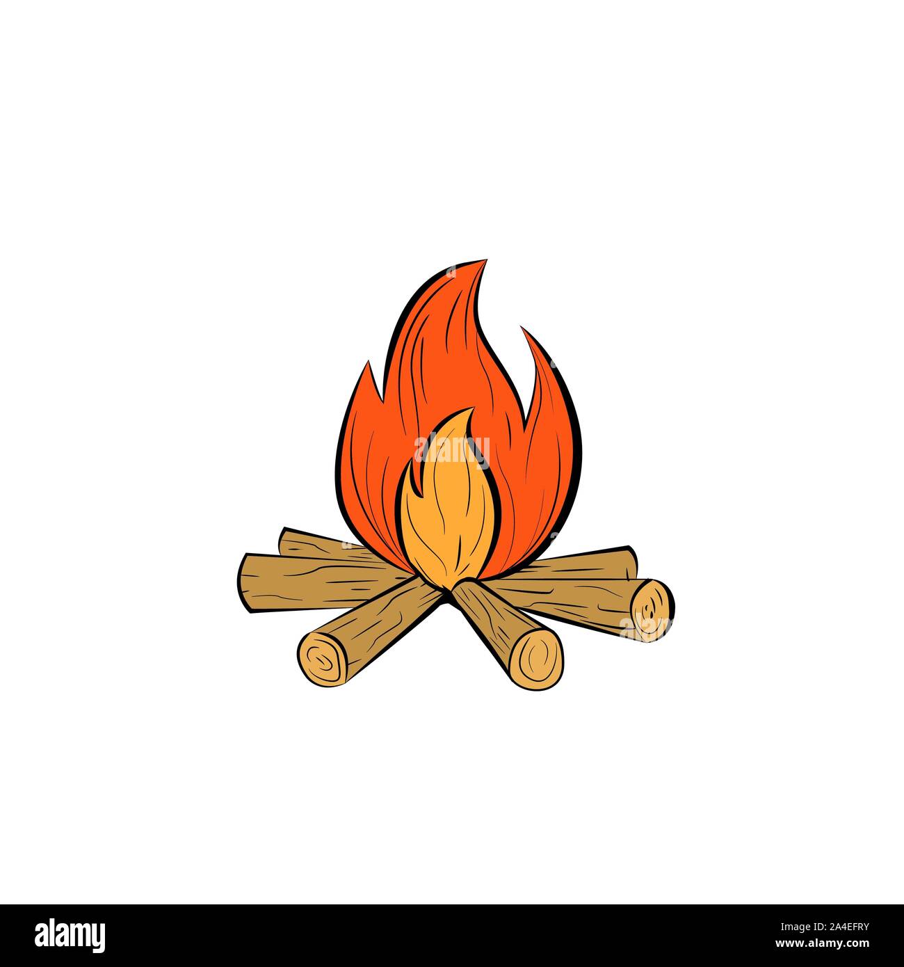 Campfire cartoon icon campfire icon hi-res stock photography and images -  Alamy