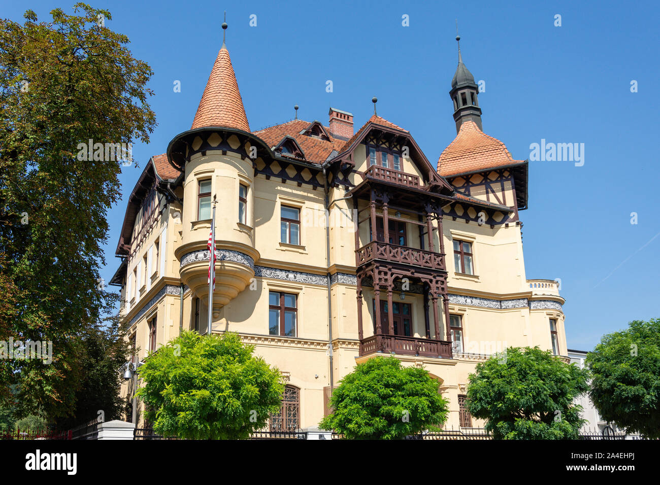 Embassy of The United States of America, Prešernova cesta, Ljubljana, Slovenia Stock Photo