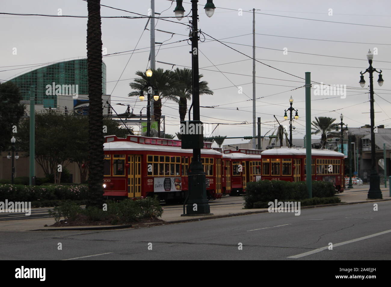 Trolleys in New Orleans Louisiana USA Stock Photo Alamy