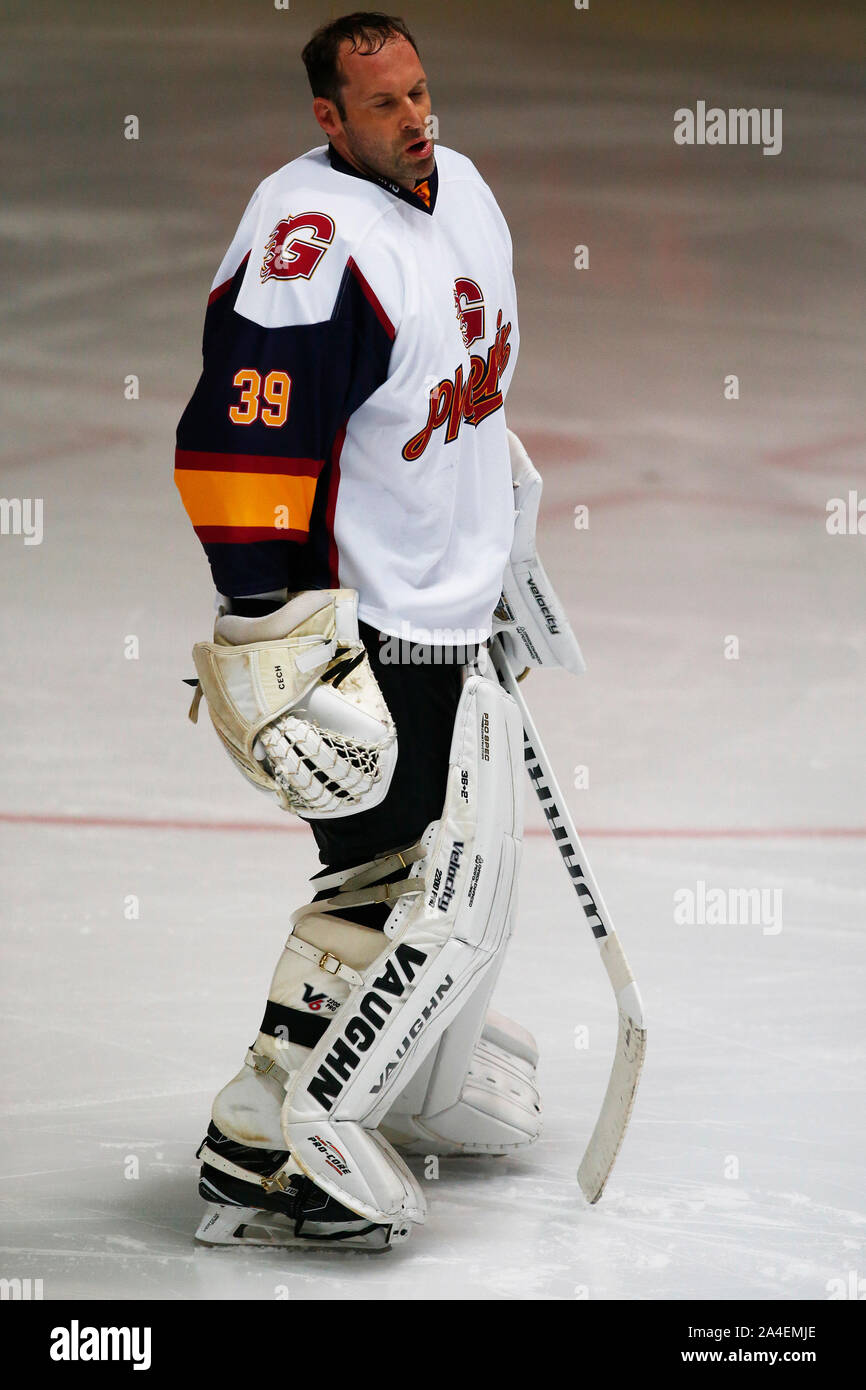 GUILDFORD, ENGLAND. OCTOBER 13: Petr Cech of Guildford Phoenix Ex Arsenal  and Chelsea Player during National Ice Hockey League between Guildford Phoe  Stock Photo - Alamy