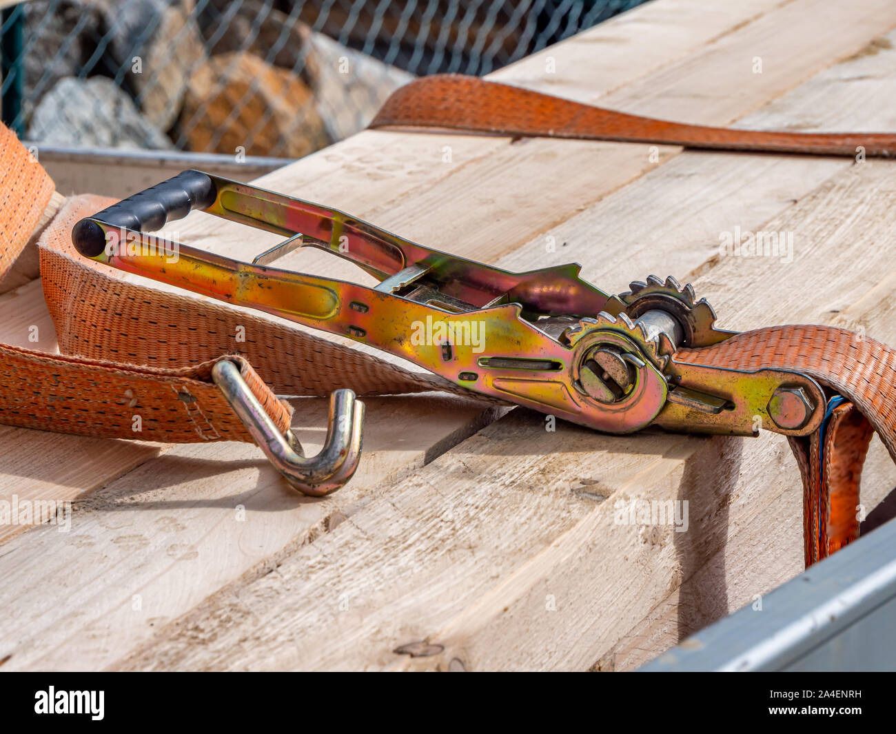 Tension belt for safety transport Stock Photo Alamy