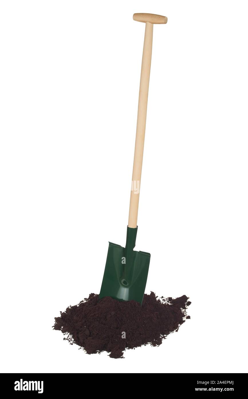 Garden spade isolated on white background Stock Photo