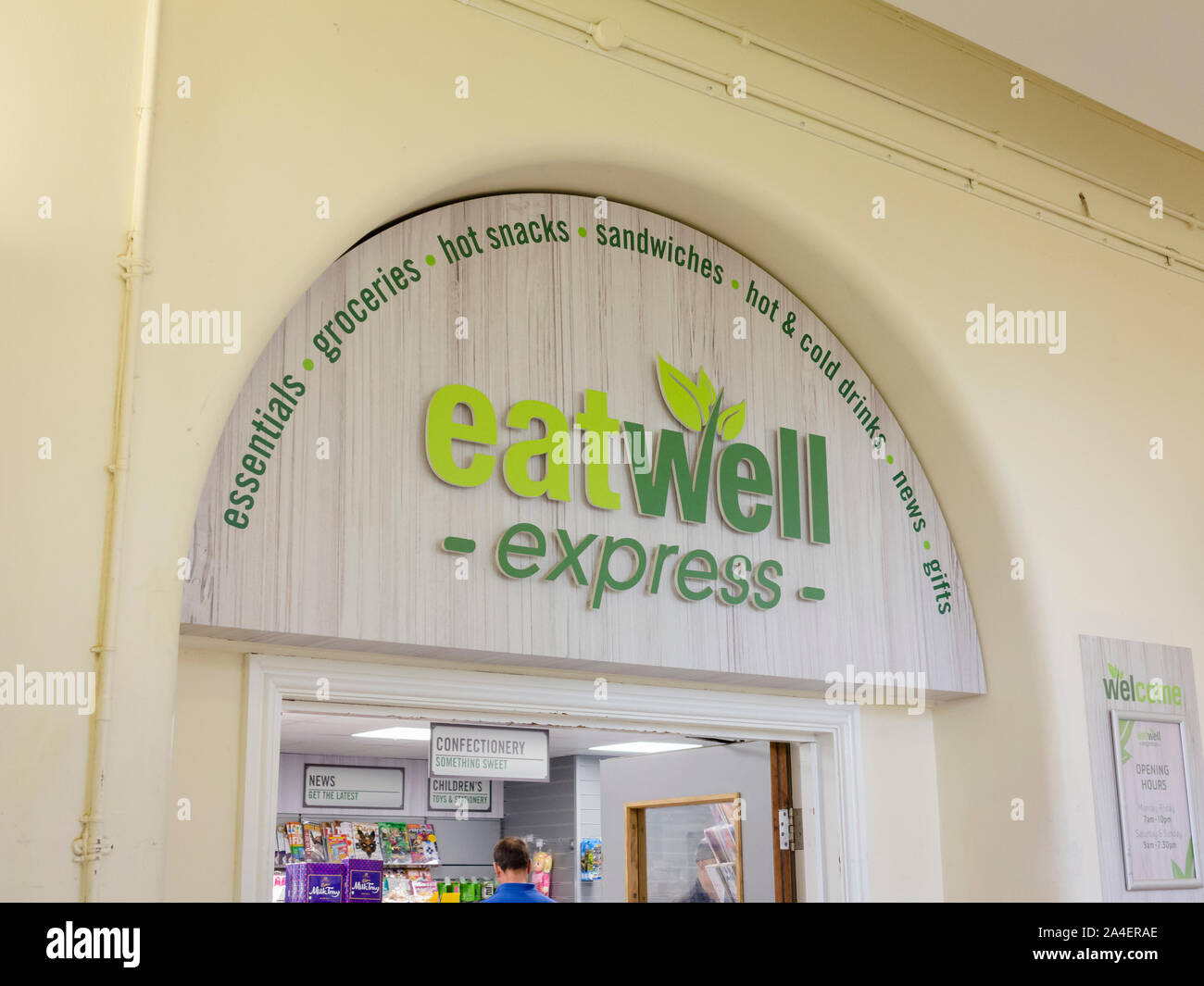 eat well sign logo, London, England Stock Photo