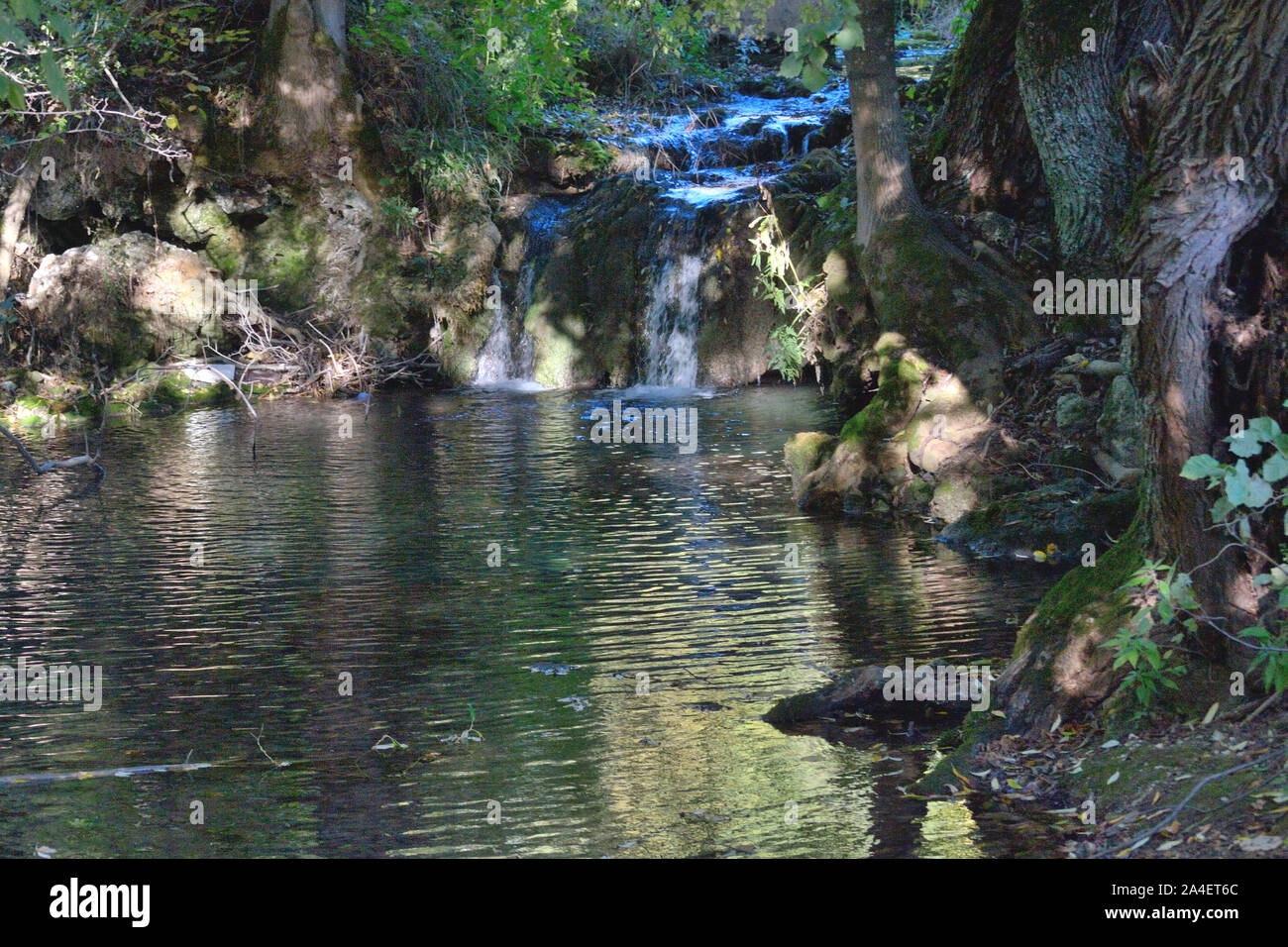 Mountain stream cascade, hydro-complex 'Lisine', Resava river, mountain Beljanica, Serbia,  Europe Stock Photo