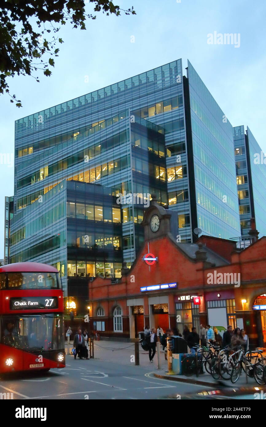 Aluminium glass facade office building hires stock photography and