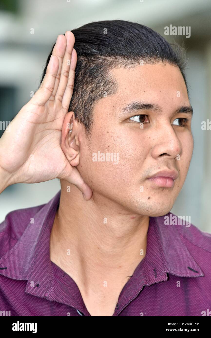 Filipino Person Hearing Stock Photo Alamy