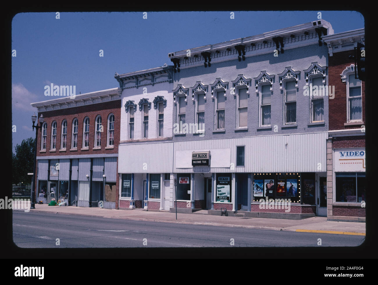 Three commercial buildings, Independence, Iowa Stock Photo Alamy