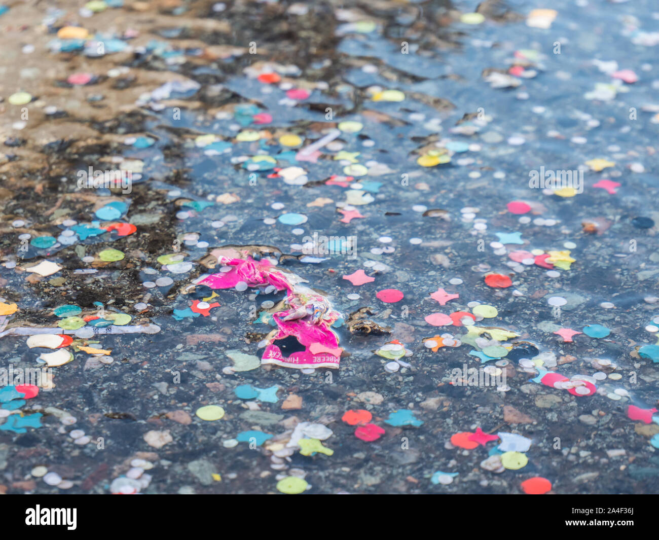 Confetti in the Rain Stock Photo Alamy