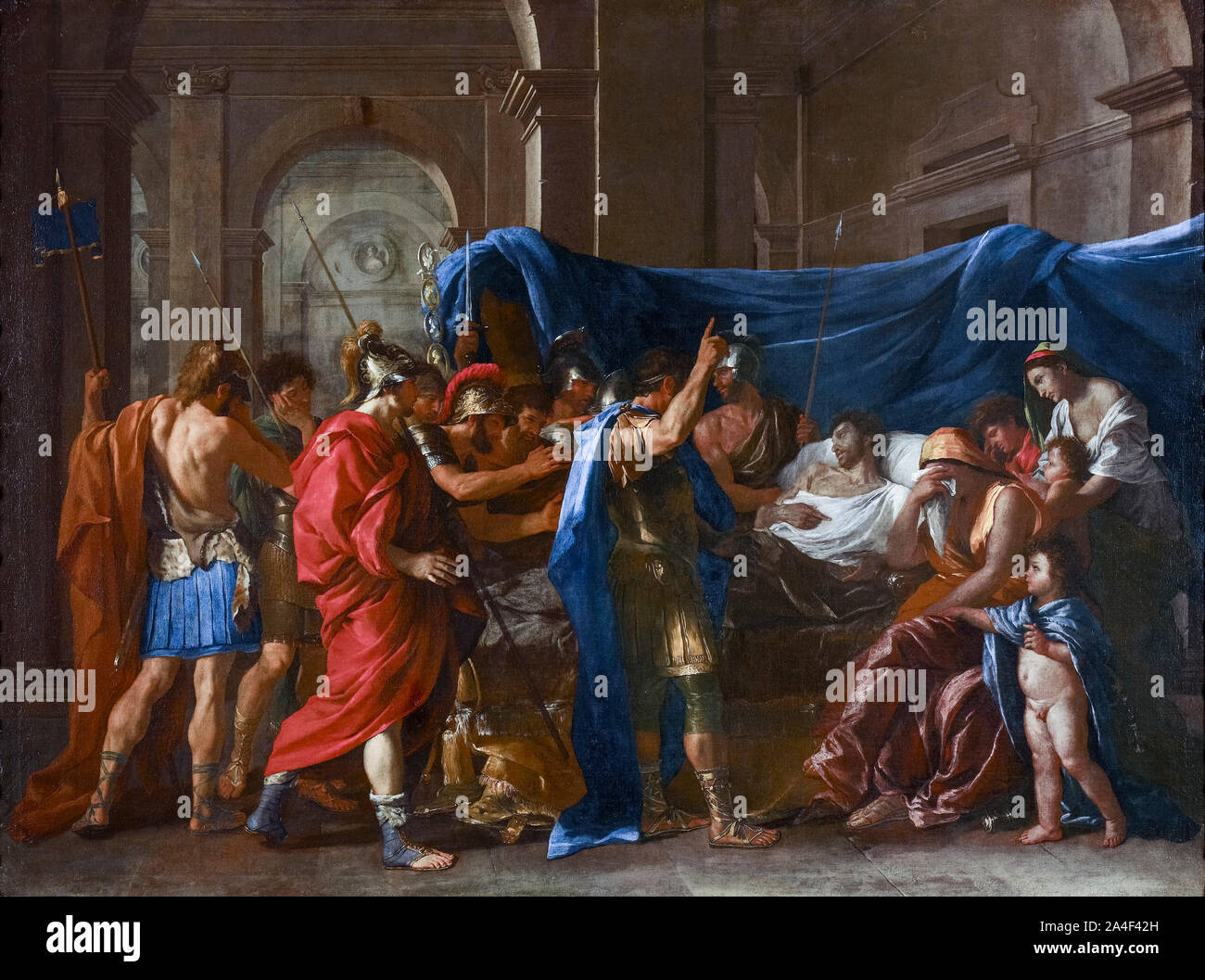 Nicolas Poussin, painting, The Death of Germanicus, 1627 Stock Photo