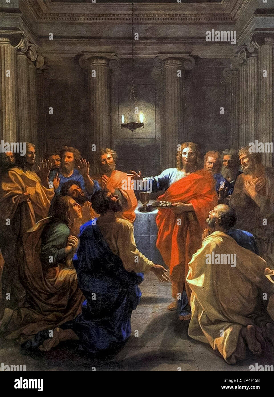 Nicolas Poussin, The Institution of the Eucharist, painting, 1640 Stock Photo