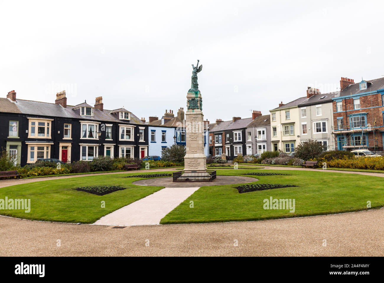 The war memorial at Redheugh Gardens,Hartlepool Headland on the north