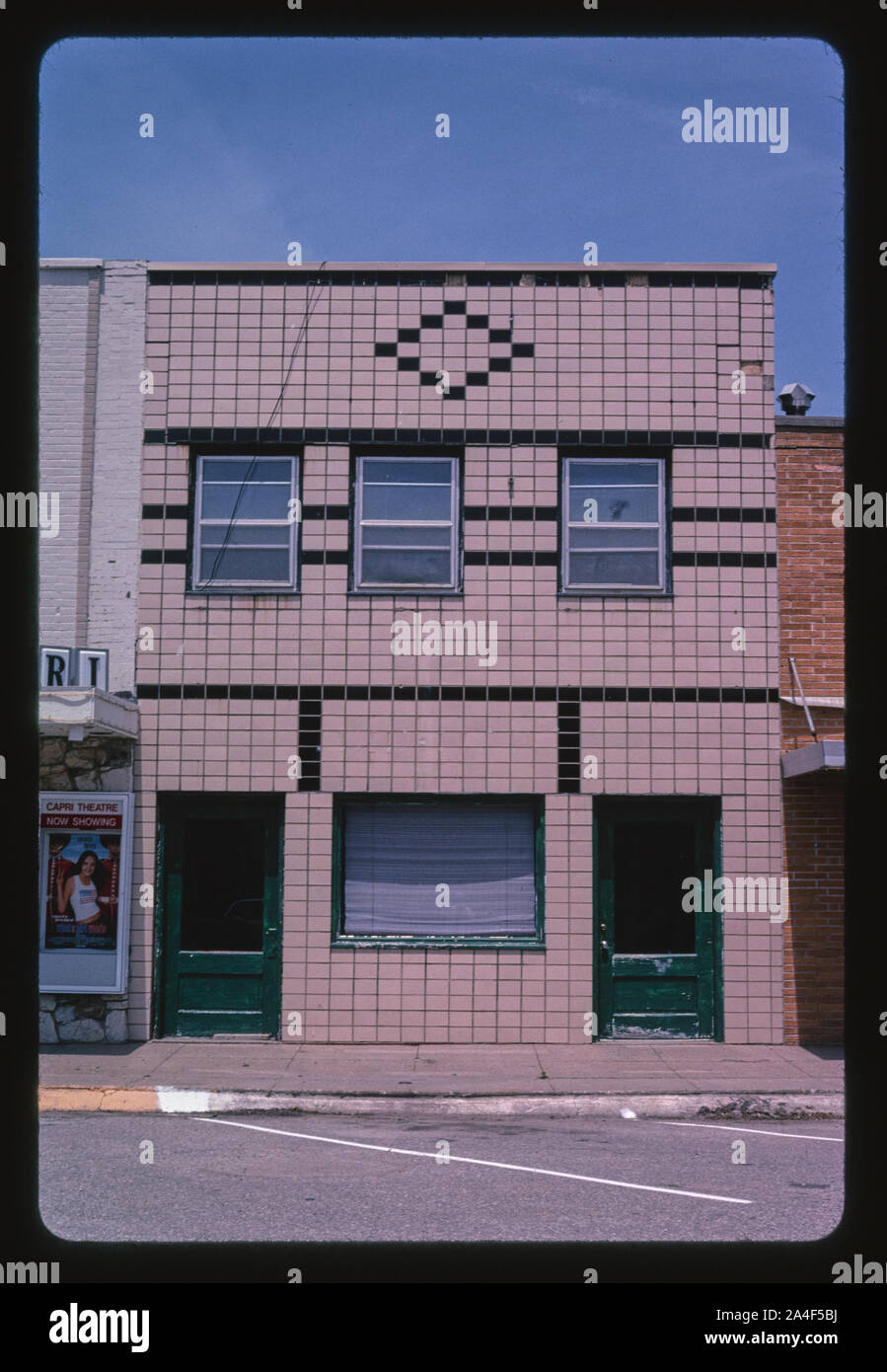 Tile Storefront, Market Street, New Sharon, Iowa Stock Photo Alamy