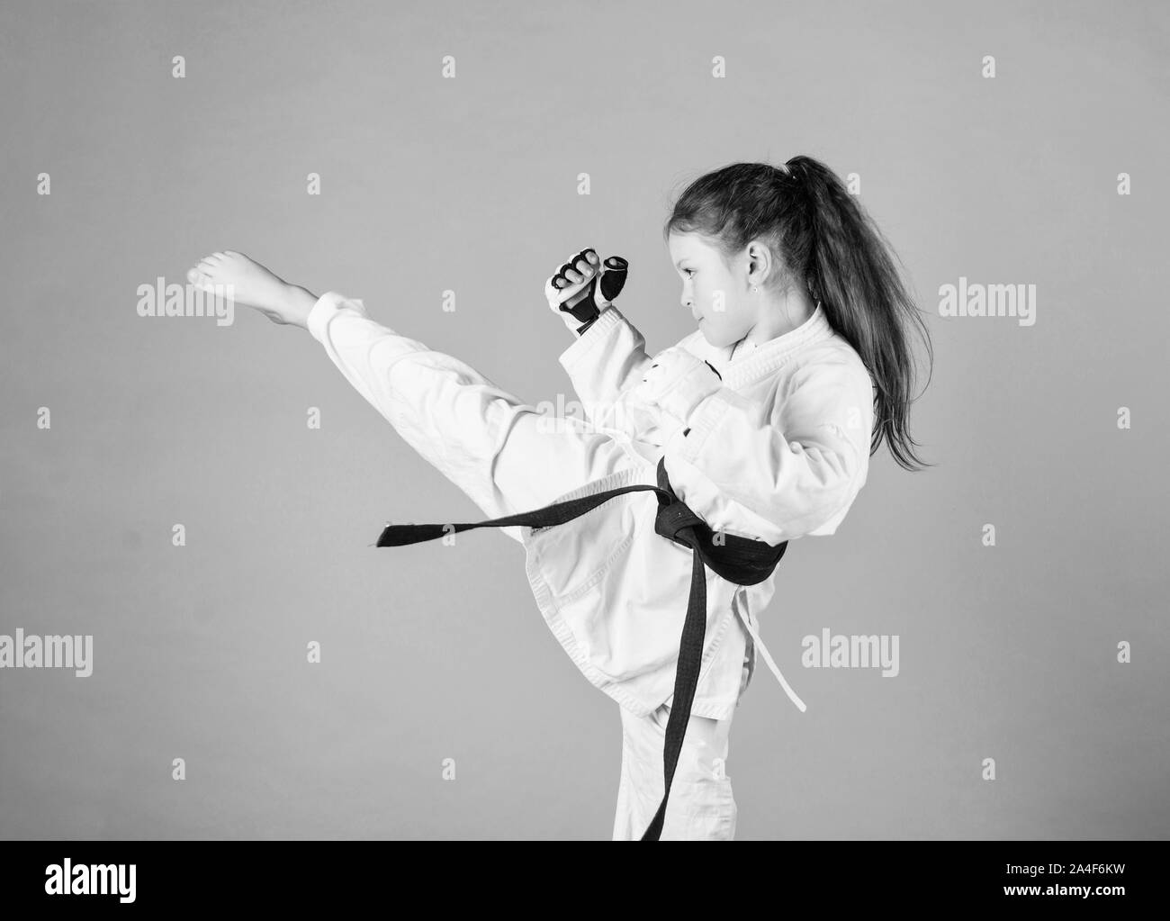 Girl karate Black and White Stock Photos & Images Alamy