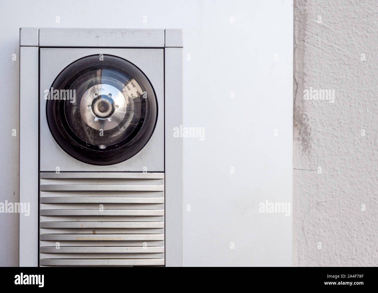 Access control on a door intercom Stock Photo
