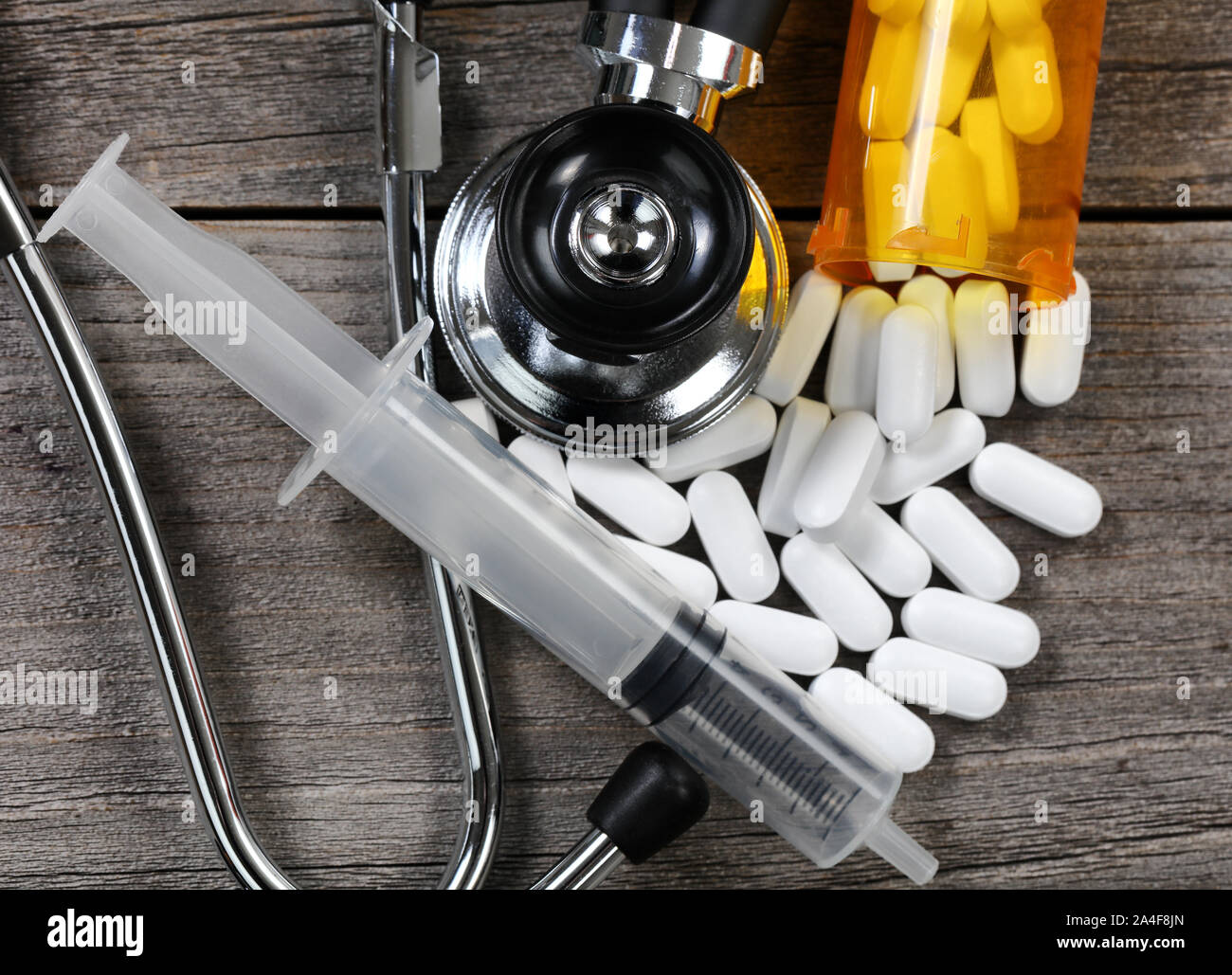 Fentanyl and opioid medical crisis in United States of America concept Stock Photo