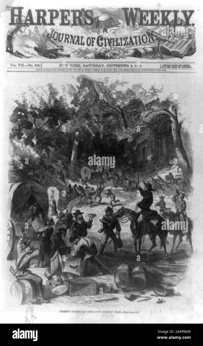 Title page of Harper's weekly, September 5, 1863, showing Mosby's
