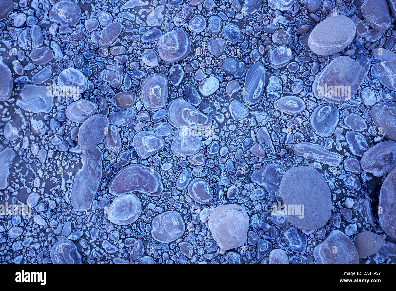 Utah landscape - Abstract of pebbles near Wahweap Hoodoos, Utah, USA Stock Photo