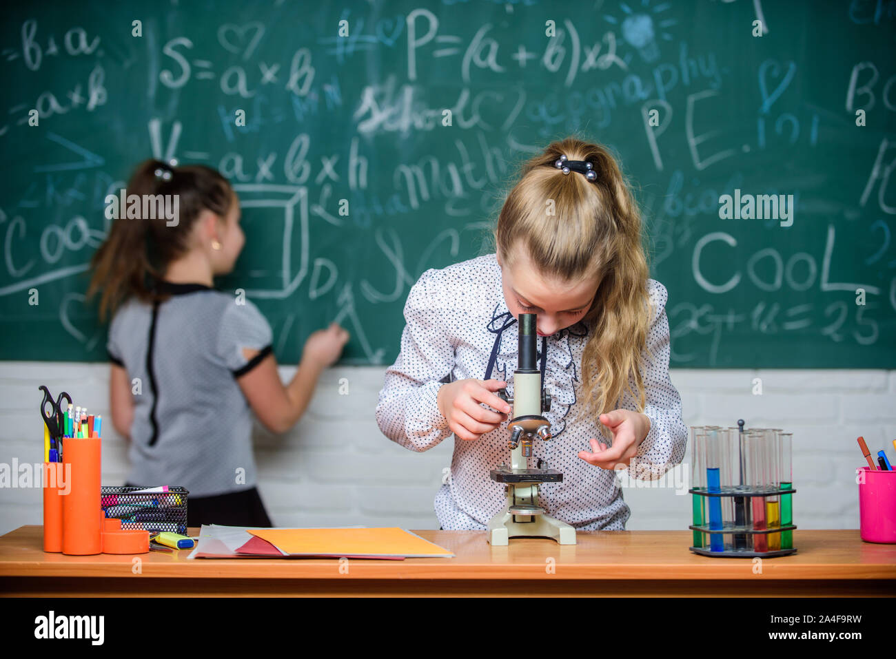 Researches in science laboratory. science experiments in chemistry