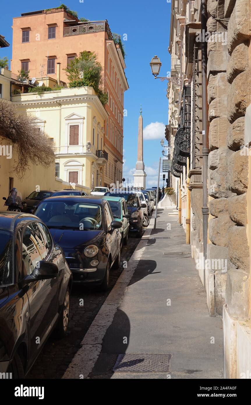 A street leading to piazza mignanelli in Rome, Italy Stock Photo - Alamy