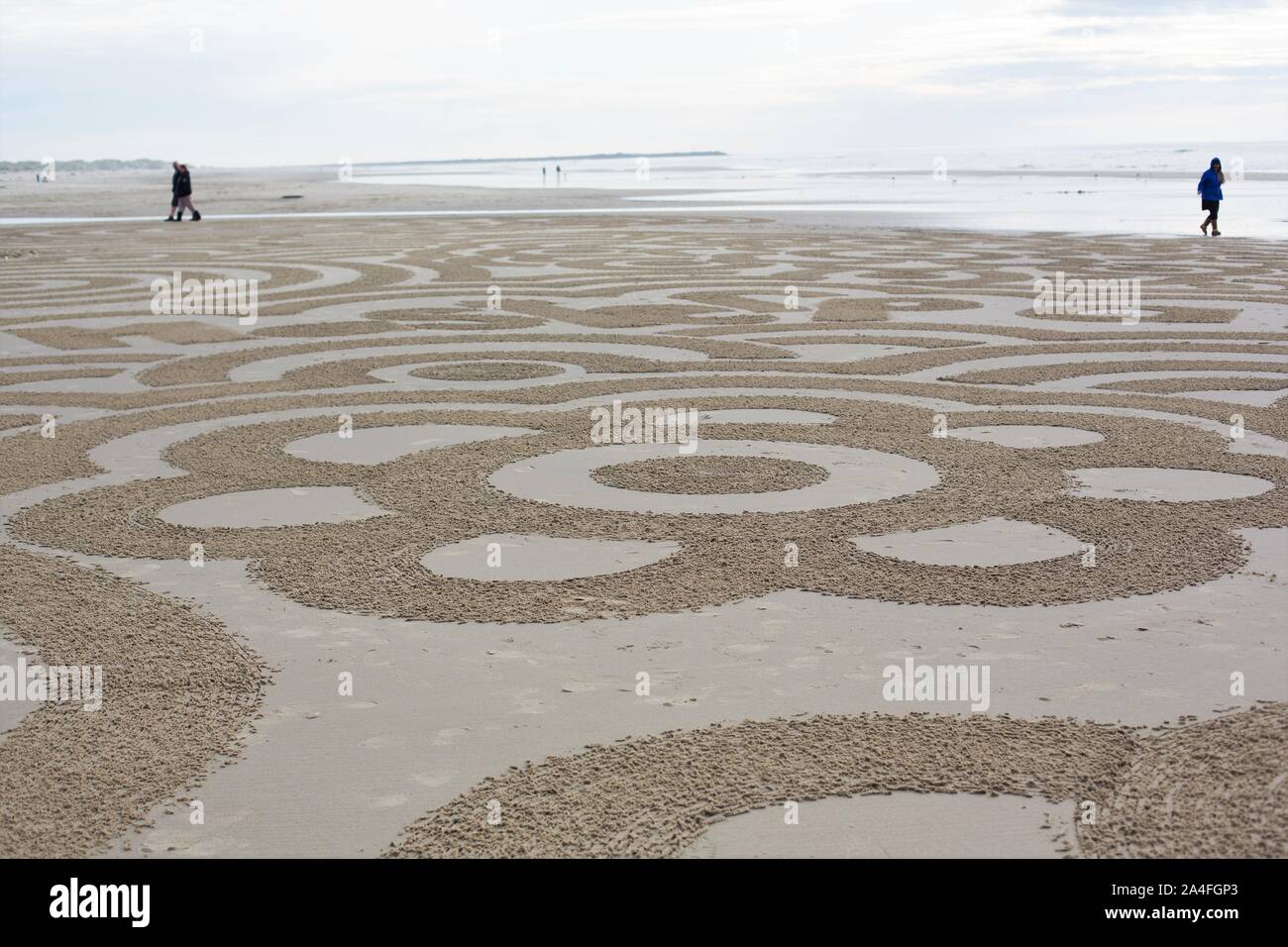 Sand art by Shifting Sands and Circles in the Sand artists, on Heceta