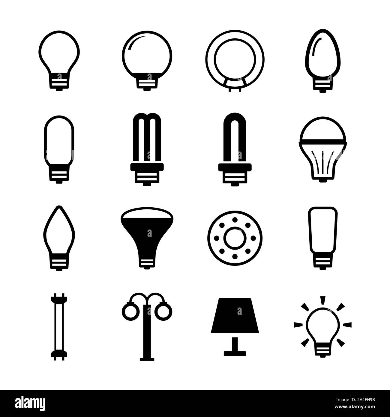 Lightbulb icon vector hires stock photography and images Alamy