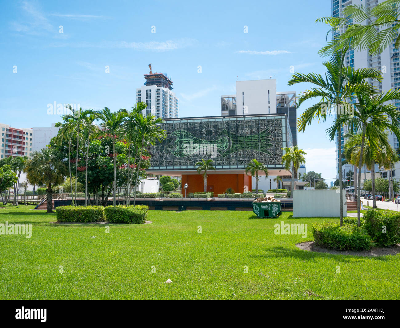 Miami, Florida, USA. August 2019. Art Murals at Wynwood. Wynwood is a neighborhood in Miami Florida which has a strong art culture presence and murals Stock Photo