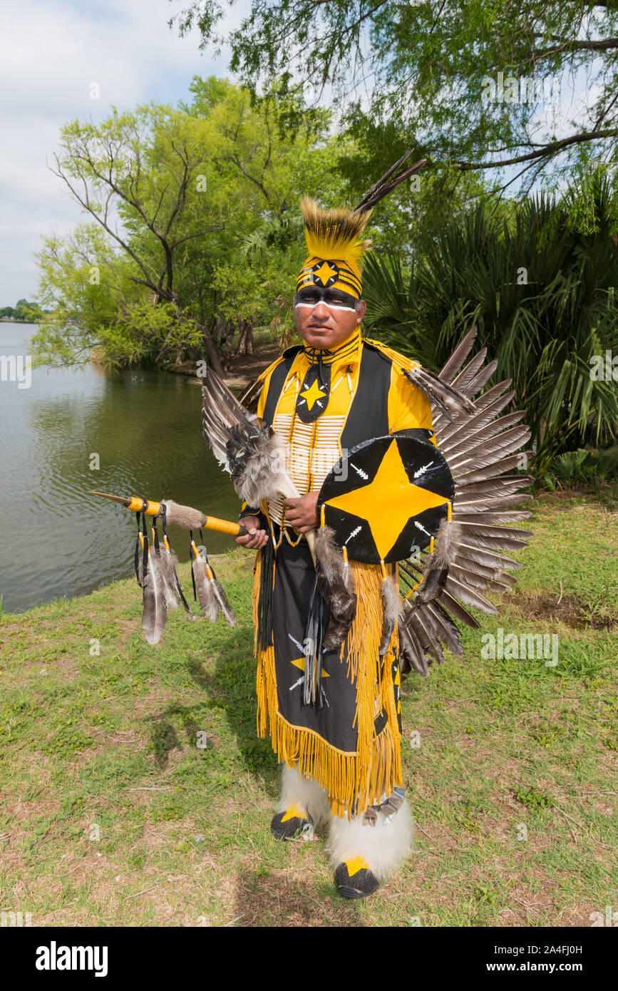 Tony Casteneda, whose heritage is Lipan Apache, is a dancer at the