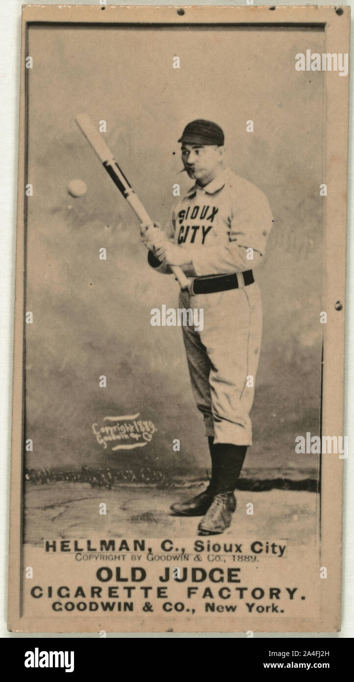 Tony Hellman, Sioux City Team, baseball card portrait Stock Photo