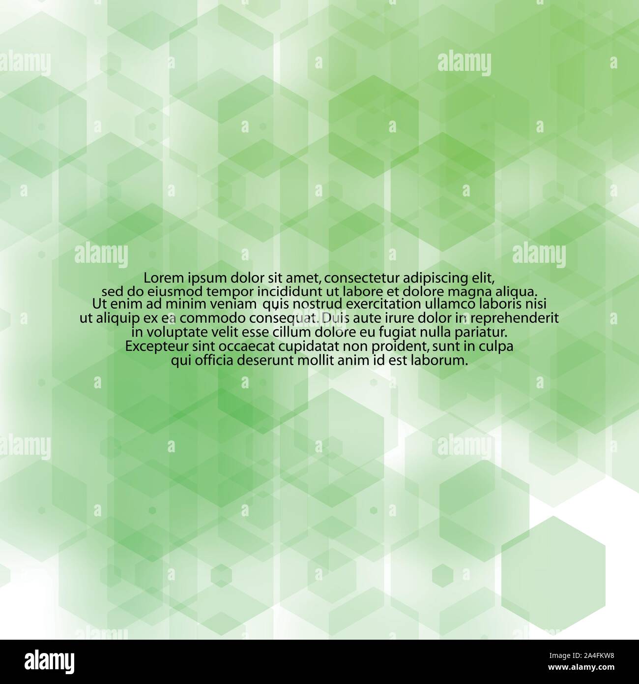 green abstract background. geometrical polyhedra. Advertising layout Stock Vector
