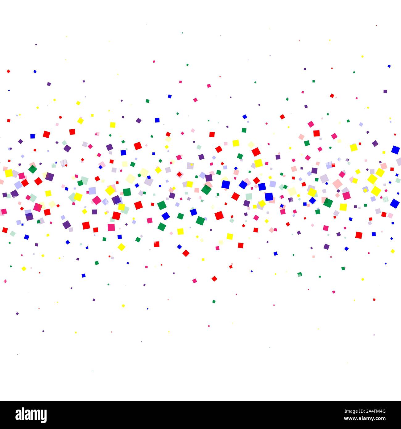 Falling multicolored cubes. line background. Colored cube confetti Stock Vector