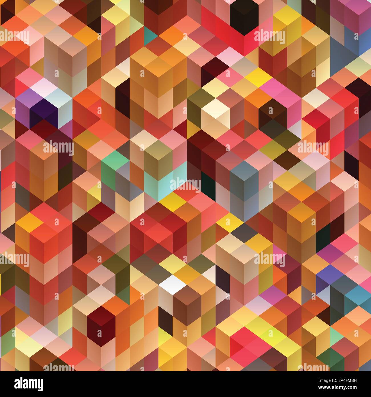 multicolor background. polygonal style. vector image, abstract cube background - Vektorgrafik Stock Vector