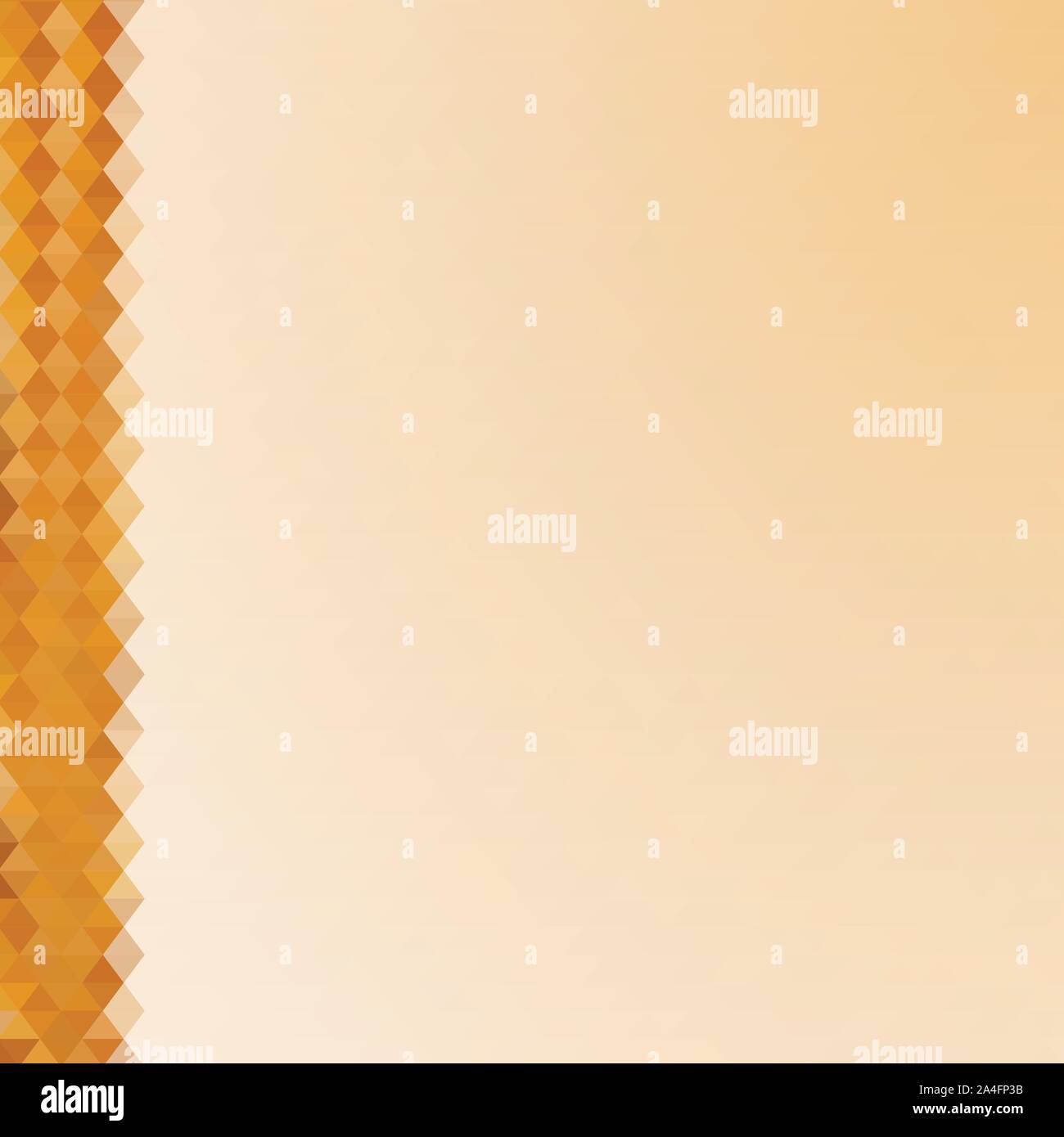 Beige blank background with geometric triangular strip on the side. Abstract vector illustration. eps 10 Stock Vector