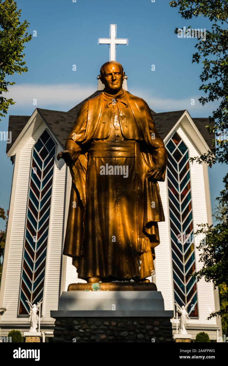 Our Lady of the Assumption Monument   Rogersville, New Brunswick, CA Stock Photo