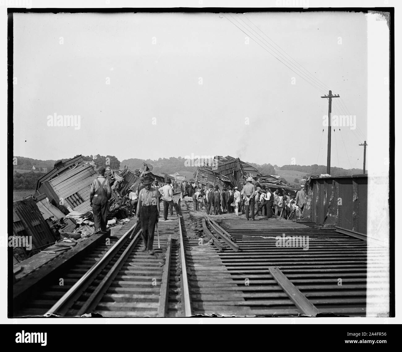 Train wreck at Cameron Run, 7/20/26 Stock Photo Alamy