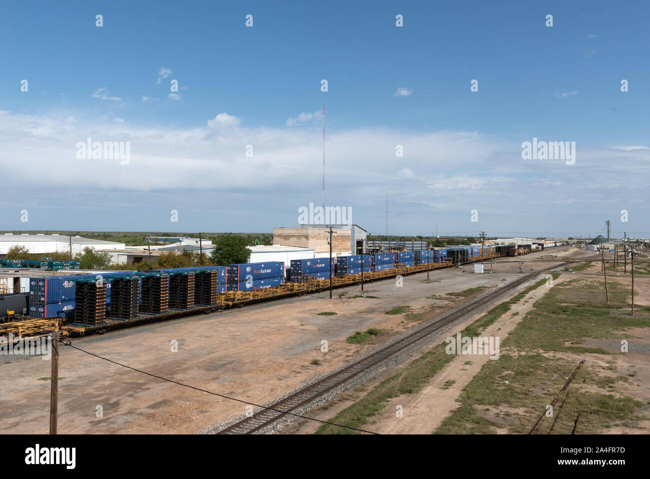 Train yard in Laredo, Texas Stock Photo Alamy
