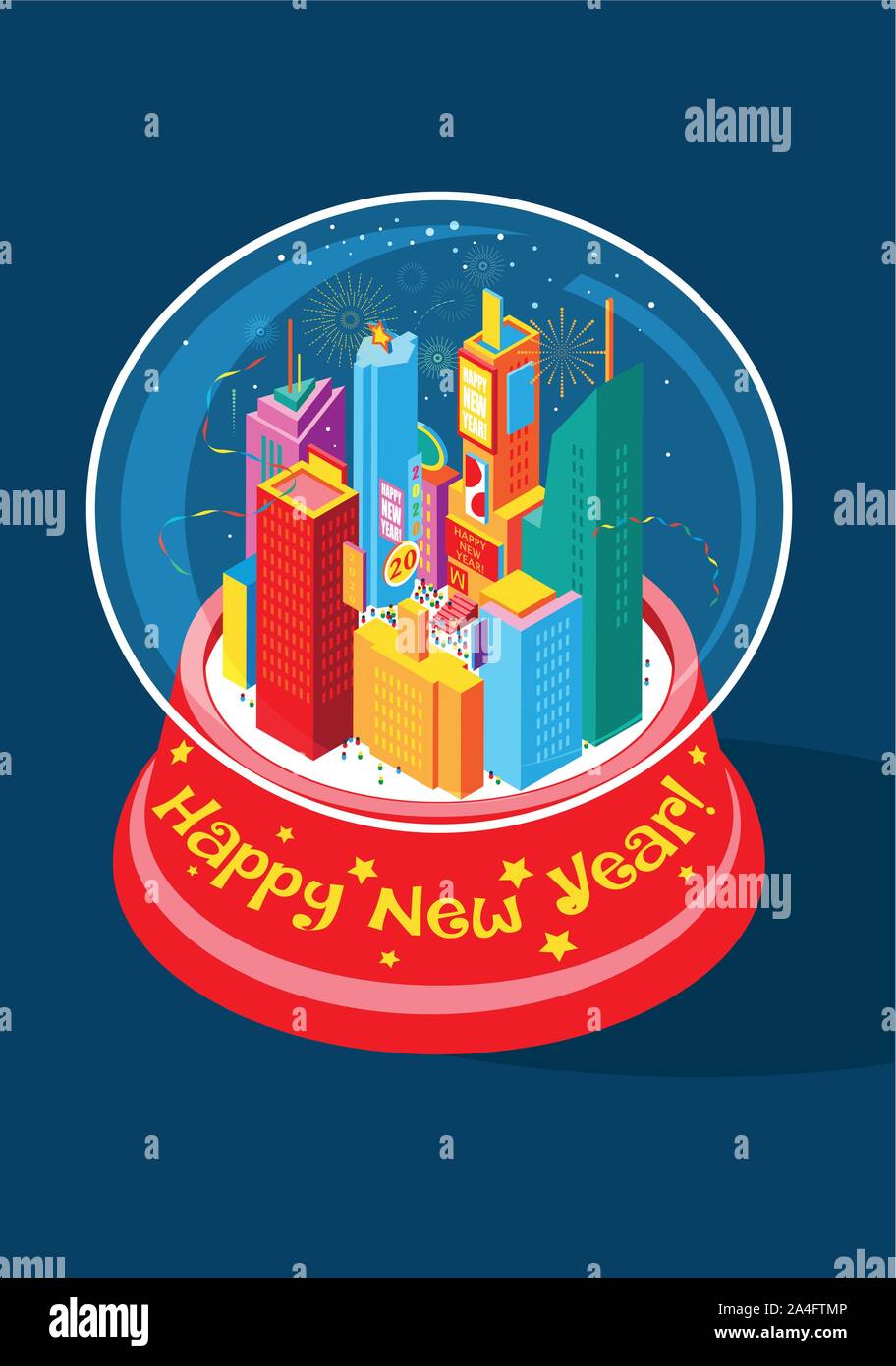 New York City Times Square snow globe Stock Vector Image & Art Alamy