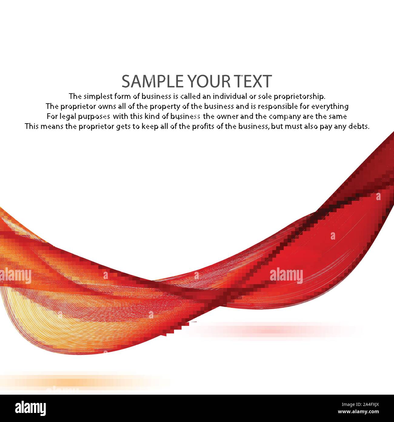 Abstract vector background with orange smooth color wave. Color wavy ...