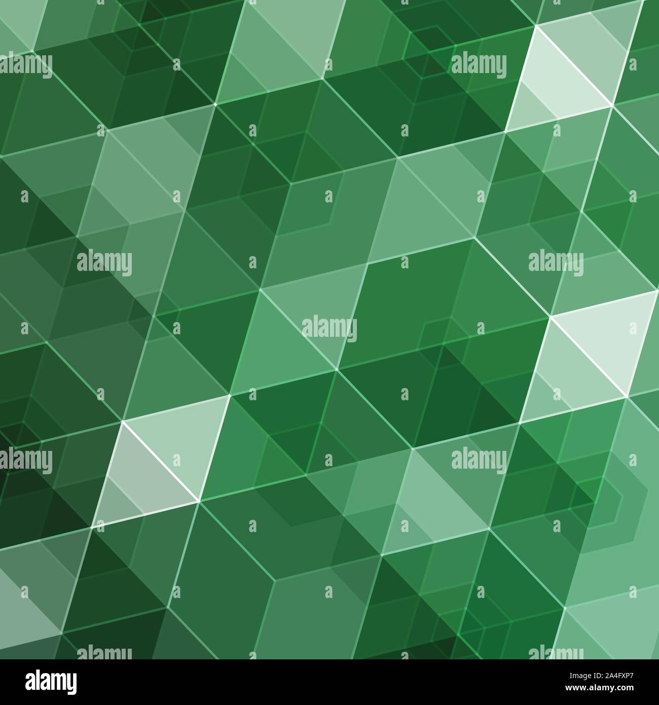 Green Grid Mosaic Background, Creative Design Templates. hexagonal shapes. Stock Vector